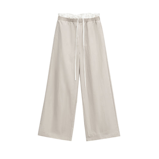 Pantalone casual con elastico in vita